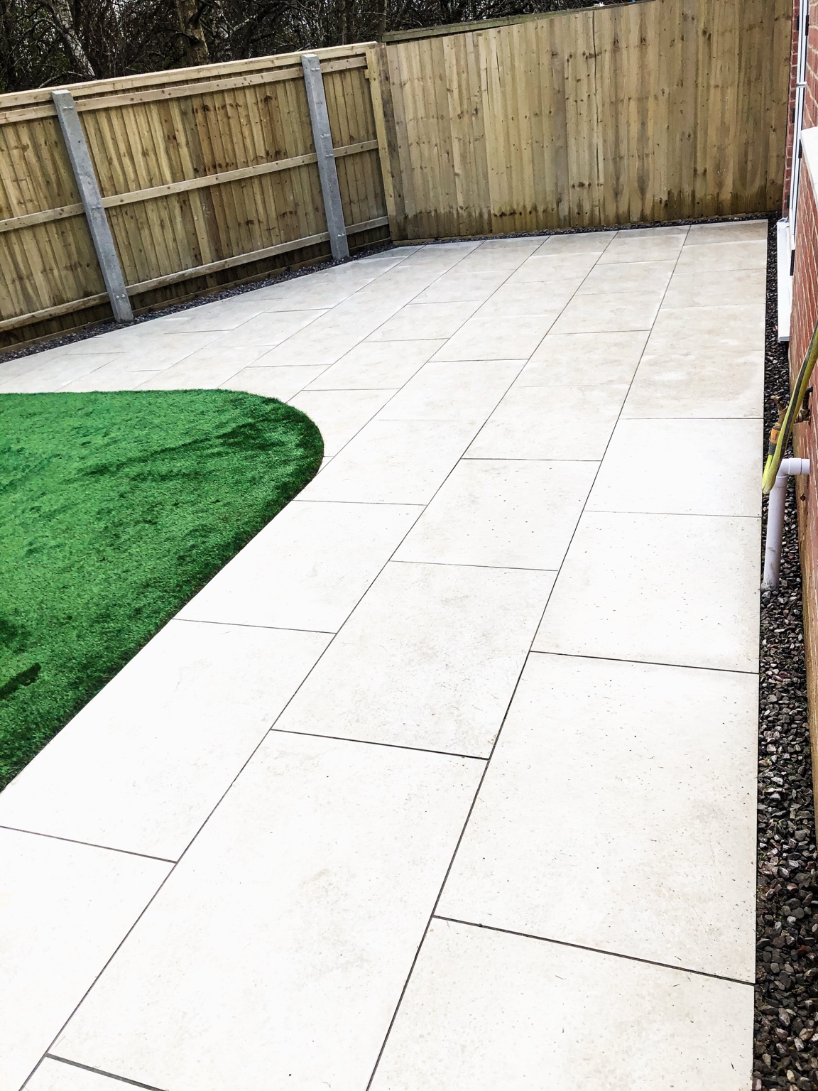 Porcelain Patio Artificial Grass Finished Gloucestershire