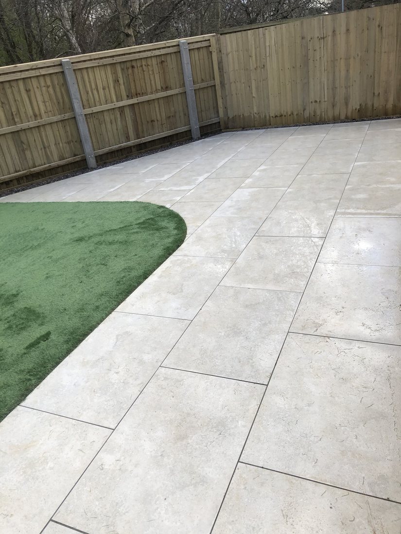 Porcelain Patios project by Stonecrest Paving and Landscaping