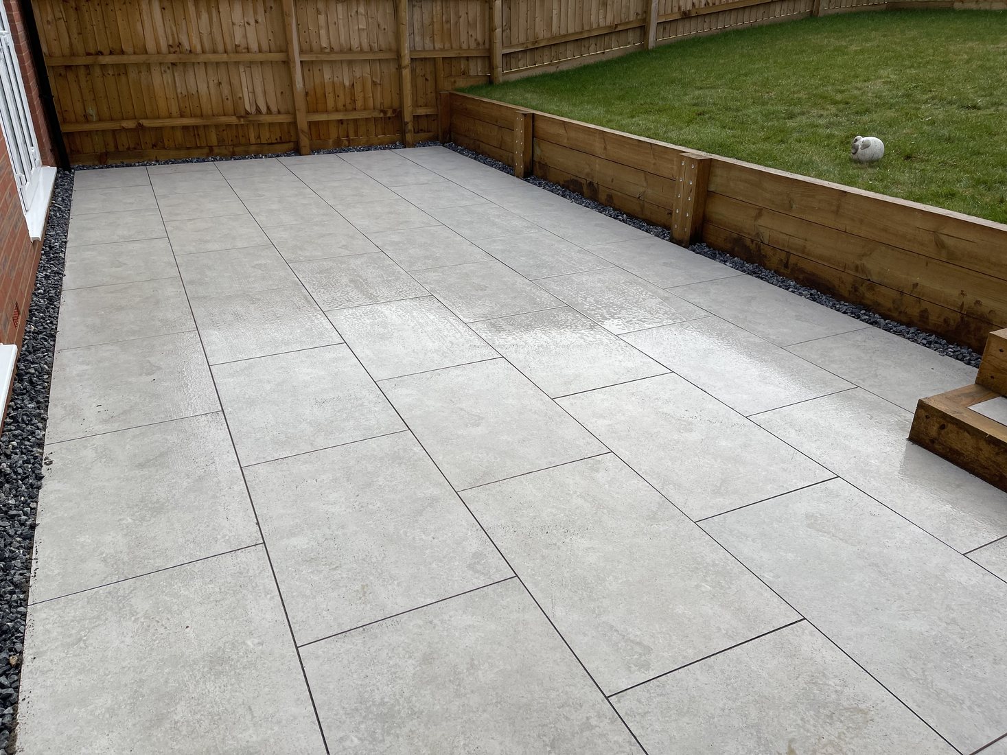 Porcelain Patios project by Stonecrest Paving and Landscaping