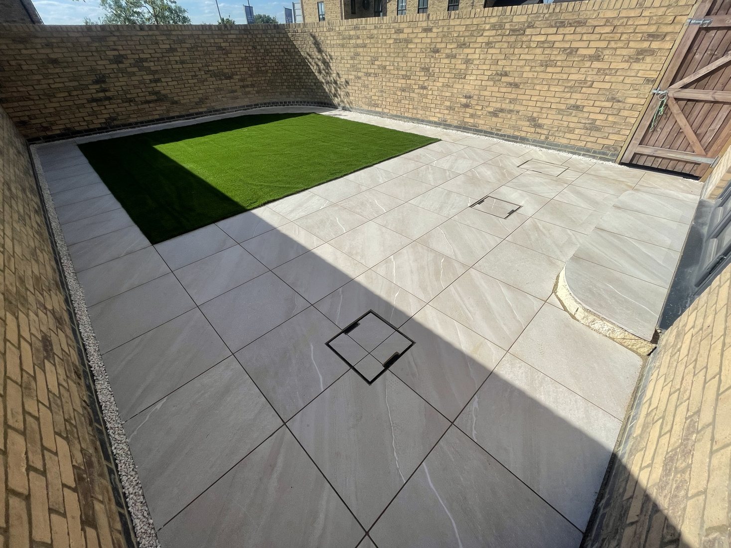 Porcelain Patios project by Stonecrest Paving and Landscaping