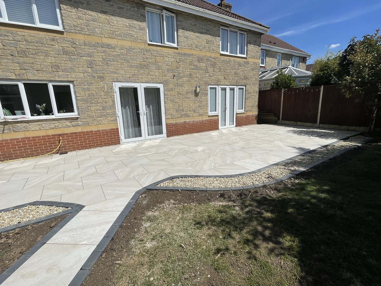 Porcelain Patios project by Stonecrest Paving and Landscaping