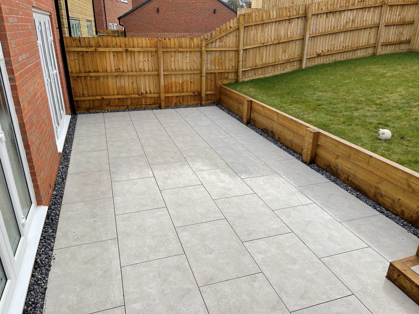 Porcelain Patios project by Stonecrest Paving and Landscaping