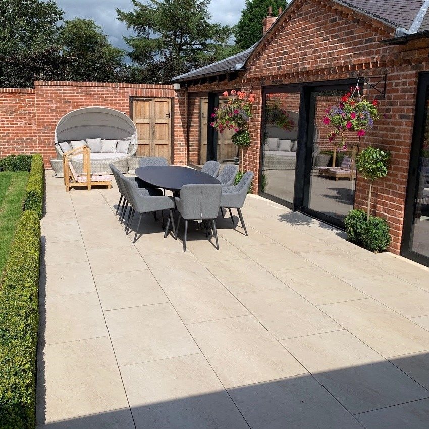 Porcelain Patios project by Stonecrest Paving and Landscaping