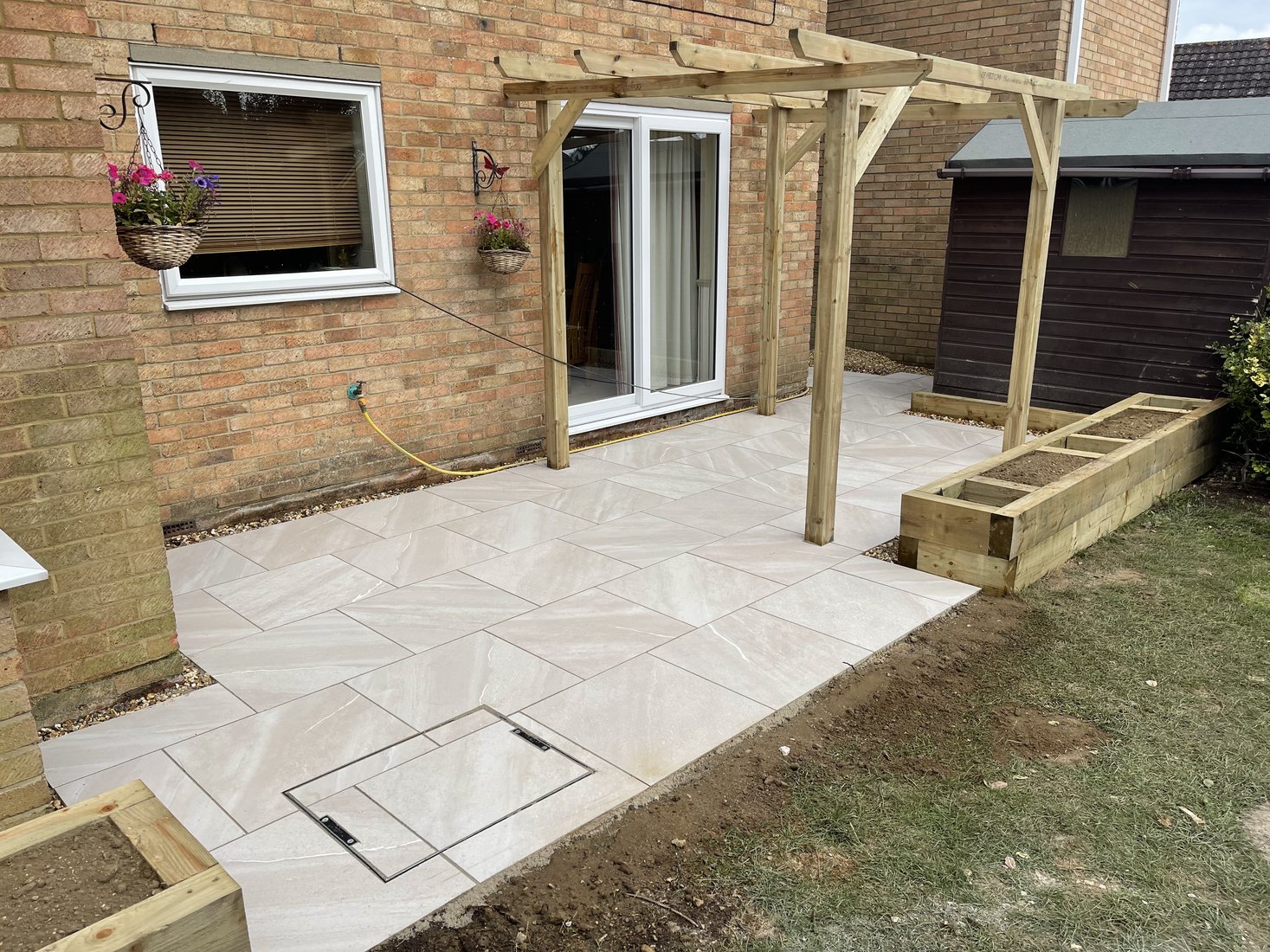 Porcelain Patios project by Stonecrest Paving and Landscaping