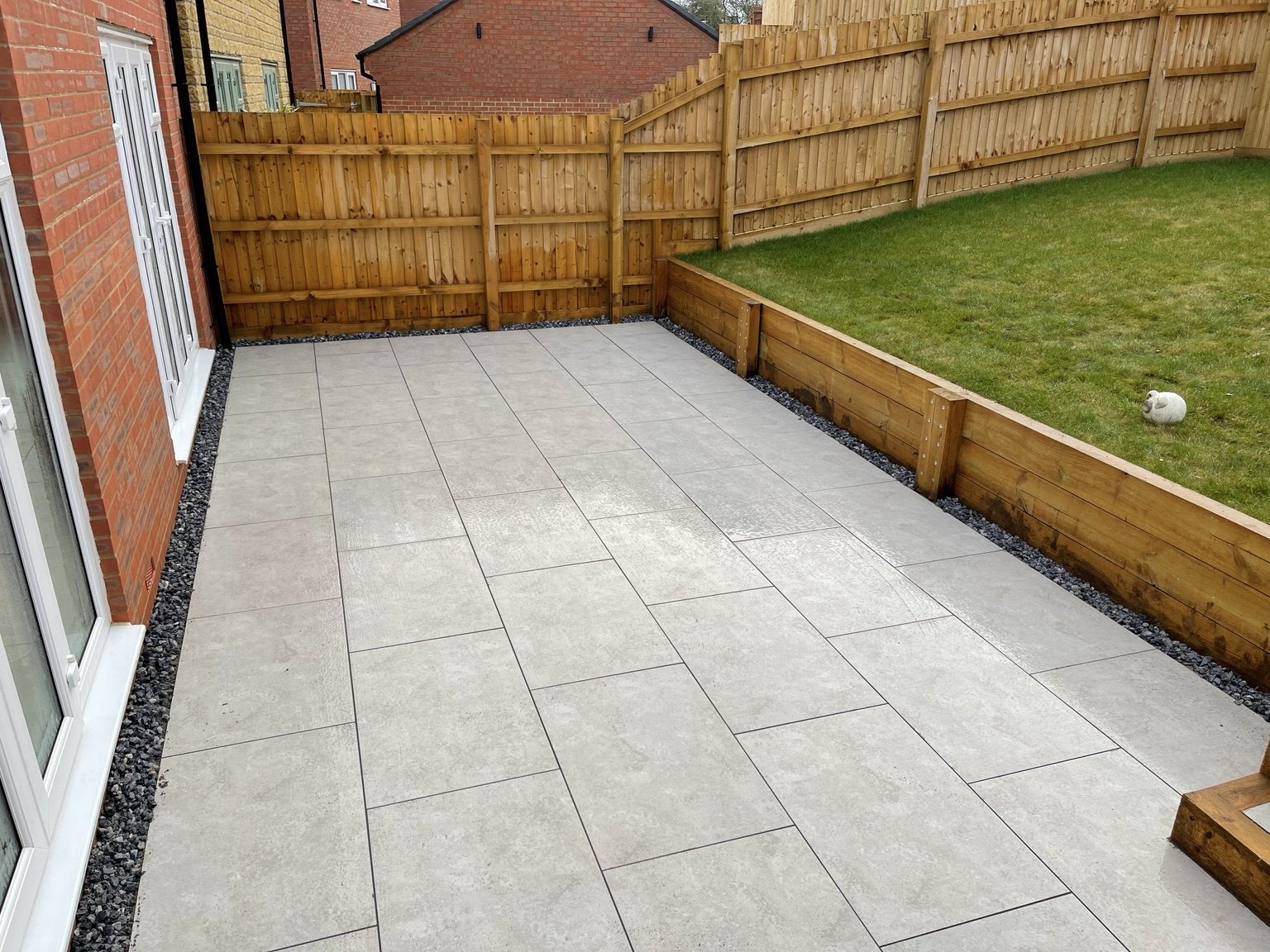 Porcelain Patios project by Stonecrest Paving and Landscaping